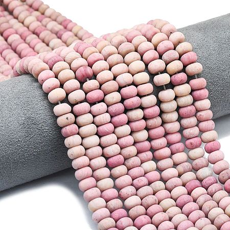 Natural Rhodonite Beads Strands G-P575-A18-8x5mm-1