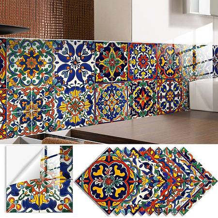 PVC Tiles Moroccan Design Self-Adhesive Wall Stickers PW24030227797-1