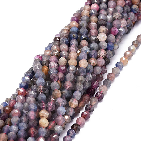Natural Ruby and Sapphire Beads Strands G-E569-A01-1