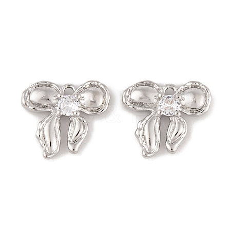 Brass Micro Pave Clear Cubic Zirconia Pendants LS-KK-L212-05P-1