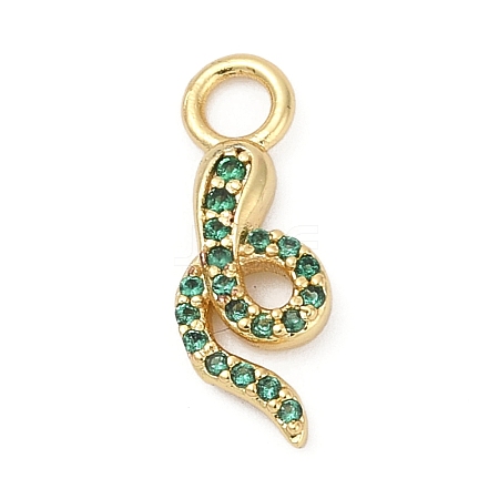 Brass Micro Pave Cubic Zirconia Pendants KK-G526-12G-02-1