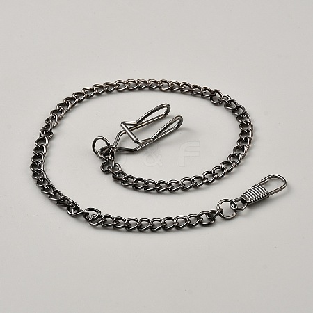 Alloy Clip Pocket Watch Chain FIND-WH0018-22B-1