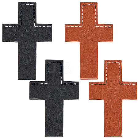 4Pcs 2 Colors Leather Bookmarks AJEW-CP0003-82A-1