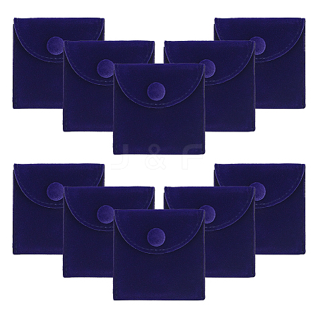 Square Velvet Jewelry Package Bags ABAG-WH0035-055A-01-1