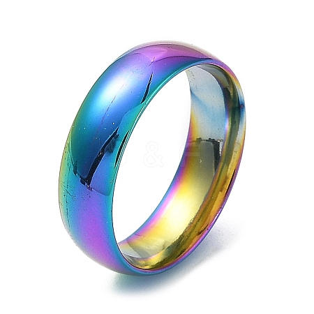 Ion Plating(IP) 304 Stainless Steel Flat Plain Band Rings STAS-I160-A-16mm-M-1