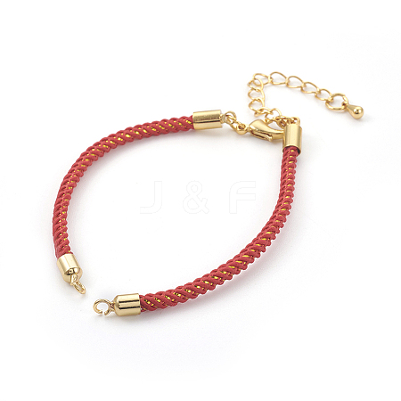 Adjustable Nylon Cord Bracelet Making MAK-F026-B01-G-1