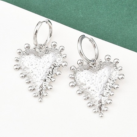 304 Stainless Steel Heart Hoop Earrings EJEW-K268-74P-1