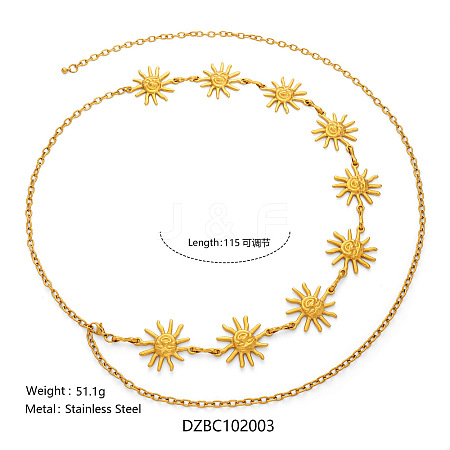 Summer Beach 304 Stainless Steel Link Chain Waist Belly Chains for Sexy Bikini FS-WGD8E2E-03-1