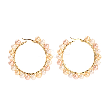 304 Stainless Steel Hoop Earrings EJEW-JE04291-01-1