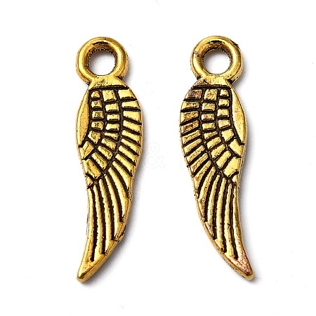 Tibetan Style Alloy Wing Charms X-TIBEP-3344-AG-RS-1