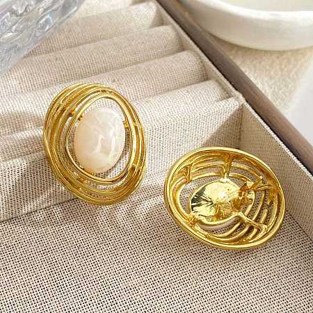 304 Stainless Steel Resin Stud Earrings WGDB989-01-1