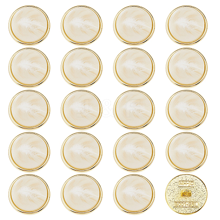 20Pcs Alloy Resin Buttons DIY-FH0009-88-1