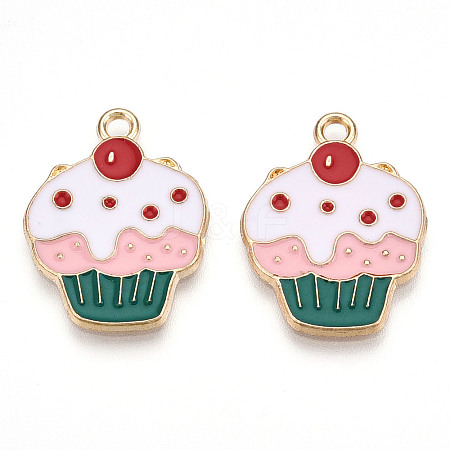 Eco-Friendly Alloy Enamel Pendants X-ENAM-Q437-017-NR-1