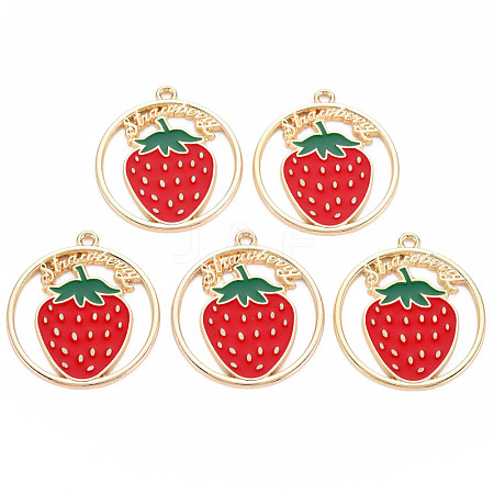 Alloy Enamel Pendants ENAM-S126-102-NR-1