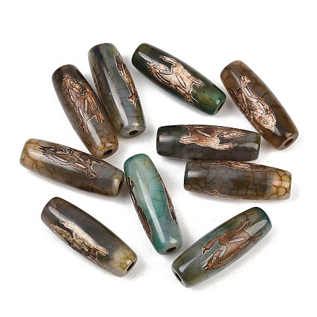 Tibetan Style dZi Beads TDZI-E004-54-1