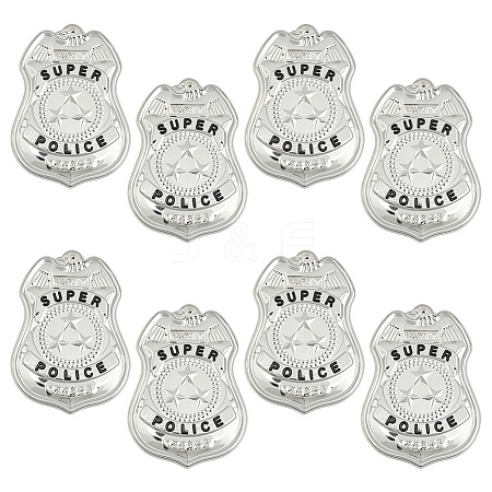 8Pcs Iron Alloy Badge Brooches JEWB-MA0001-03-1