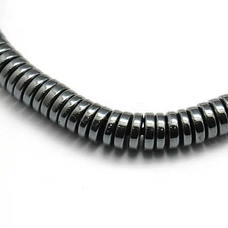 Grade AA Non-magnetic Synthetic Hematite Flat Round Beads Strands X-G-F161-16C-1