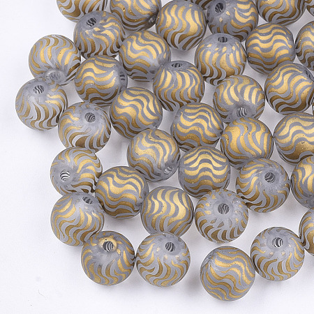 Electroplate Glass Beads X-EGLA-S178-02F-1