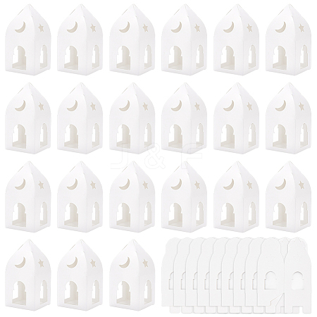 House Shaped Paper Gift Boxes with Visible Window CON-WH0088-90-1