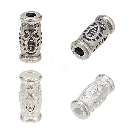  4Pcs 2 Colors 925 Sterling Silver Tube Beads FIND-NB0004-79-1