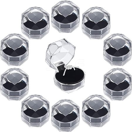 Transparent Plastic Ring Boxes LS-OBOX-CA0001-001A-1