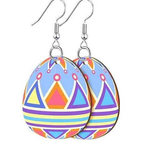 Printed Easter Acrylic Dangle Earrings FS-WG616F7-06-1