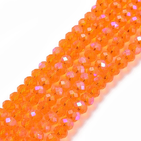 Electroplate Glass Beads Strands X1-EGLA-A034-T6mm-L07-1