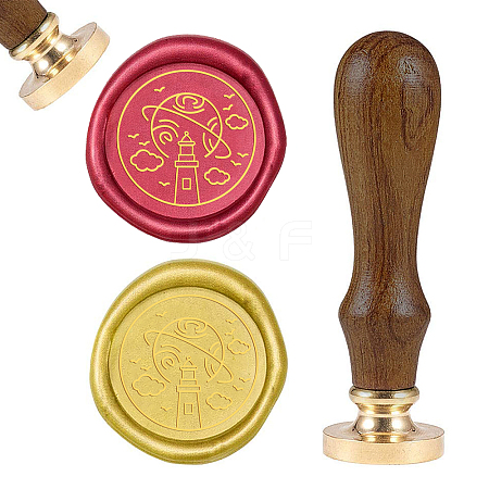 DIY Wood Wax Seal Stamp AJEW-WH0131-221-1