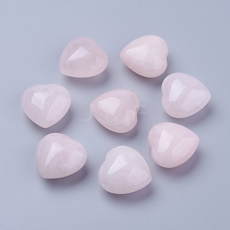 Natural Rose Quartz Heart Palm Stone X-DJEW-P009-01B-1