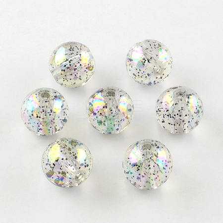 Round AB Color Transparent Acrylic Beads TACR-D005-10mm-06-1