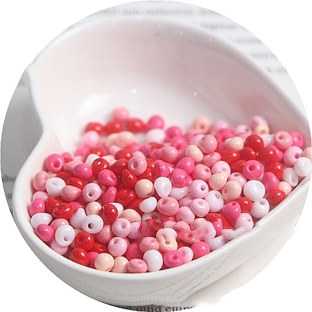 Macaron Baking Paint Glass Seed Beads PW-WGB8861-09-1