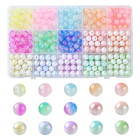 Transparent & Two Tone Opaque Acrylic Beads SACR-FS0001-24-1