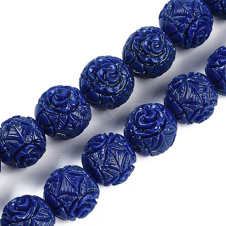 Synthetic Coral Carved Beads Strands CORA-M001-17-1