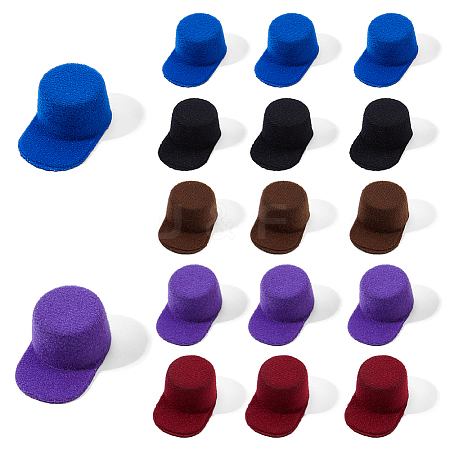 15Pcs 5 Colors EVA Craft Doll Hat DOLL-FH0001-06A-1