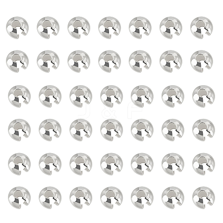100Pcs 925 Sterling Silver Crimp Beads Covers FIND-PH0017-84-1