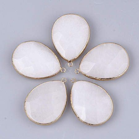 Natural White Jade Pendants G-S344-91G-1