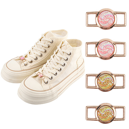 Alloy & Resin Shoelace Charms FIND-CP0002-94E-1