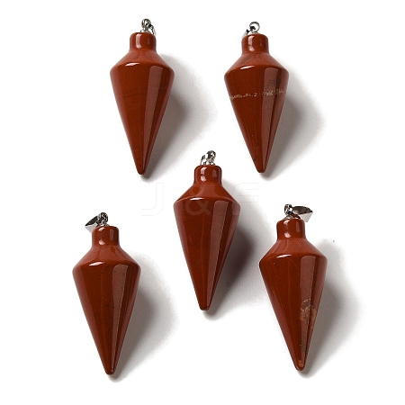 Natural Red Jasper Pendants G-Z055-02P-06-1