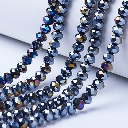 Electroplate Glass Beads Strands LS-EGLA-A044-P4mm-B18-1