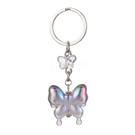 Glass & Acrylic Butterfly Keychain KEYC-JKC00649-02-1