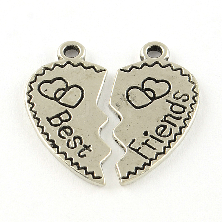 Tibetan Style Alloy Split Pendants TIBE-Q050-201AS-LF-1