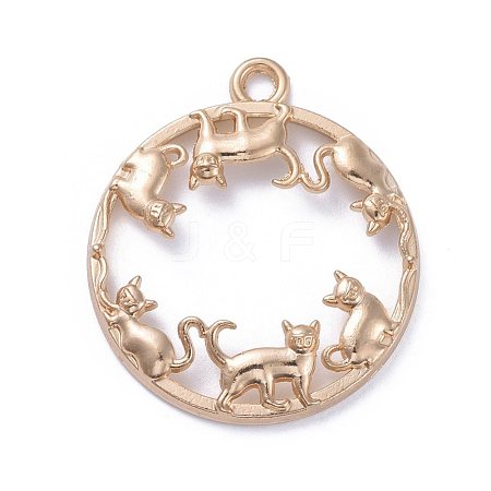 Zinc Alloy Open Back Bezel Pendants X-PALLOY-E577-26KCG-1