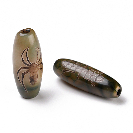 Tibetan Style dZi Beads TDZI-E004-34-1