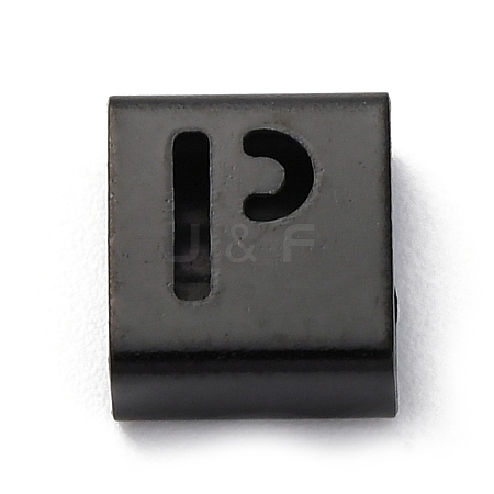 Ion Plating(IP) 304 Stainless Steel Square Slide Charms STAS-L132-24P-B-1