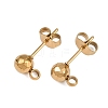 304 Stainless Steel Stud Earring Findings STAS-A119-06G-1