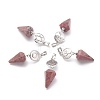 Natural Rhodochrosite Pendants G-O194-05-1