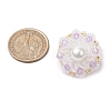 Handmade Glass Seed Beaded Flower Brooches for Women JEWB-MZ00005-01-3