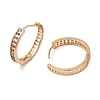 Brass Micro Pave Colorful Cubic Zirconia Hoop Earrings for Women EJEW-M238-26KCG-2
