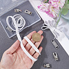 Alloy Rhinestone Shoelace Buckle DIY-GF00074-22-3