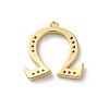 Rack Plating Brass Micro Pave Cubic Zirconia Pendant KK-H449-76G-13-4
